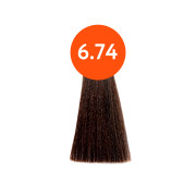 OLLIN "N-JOY" 6/74 – темно–русый коричнево-медный, перманентная крем-краска для волос 100мл