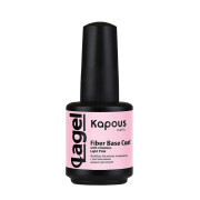 1743 Базовое покрытие с витамин.нежно-розовое &laquo;Fiber Base Coat with vitam. Light Pin&raquo; Lagel 15мл., Kapous