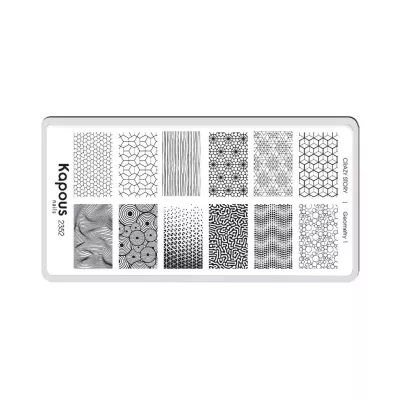 2352 Пластина для стемпинга Geometry 1 «Crazy story», , шт 2352 Пластина для стемпинга Geometry 1 «Crazy story», , шт