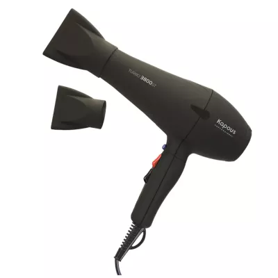 Фен профессиональный для укладки волос "Turbo 3800ST" Kapous, черный Фен профессиональный для укладки волос "Turbo 3800ST" Kapous, черный