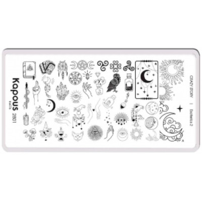 2801 Пластина для стемпинга Esoterics 2 «Crazy story», Kapous, шт 2801 Пластина для стемпинга Esoterics 2 «Crazy story», Kapous, шт