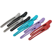 Зажимы парикмахерские комбинированные (металл+пластик) 101*13*22 мм, 10 шт. Kapous