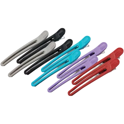 Зажимы парикмахерские комбинированные (металл+пластик) 101*13*22 мм, 10 шт. Kapous Зажимы парикмахерские комбинированные (металл+пластик) 101*13*22 мм, 10 шт. Kapous