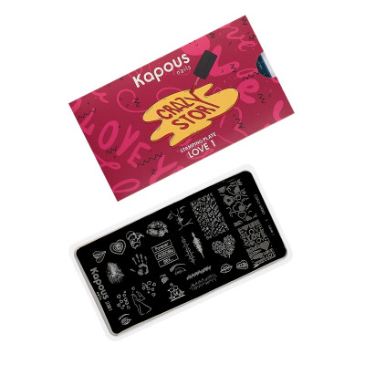 2381 Пластина для стемпинга Love 1 «Crazy story», , шт 2381 Пластина для стемпинга Love 1 «Crazy story», , шт