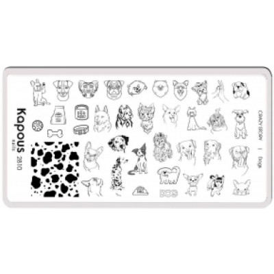 2810 Пластина для стемпинга Dogs «Crazy story», Kapous, шт 2810 Пластина для стемпинга Dogs «Crazy story», Kapous, шт