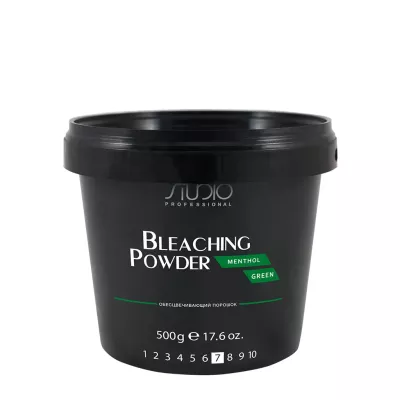 Обесцвечивающая пудра ментол для волос «Menthol Green» линии Studio Professional, 500 г Обесцвечивающая пудра ментол для волос «Menthol Green» линии Studio Professional, 500 г