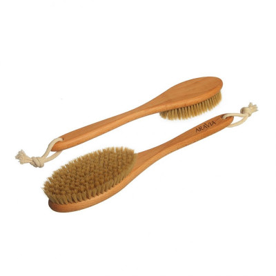 Щётка для сухого массажа натуральная щетина ARAVIA Professional мягкая Щётка для сухого массажа натуральная щетина ARAVIA Professional мягкая