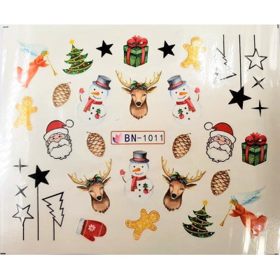 Наклейки для ногтей Новогоднее чудо BN1011 Наклейки для ногтей Новогоднее чудо BN1011