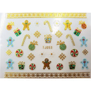 Наклейки для ногтей Новогоднее чудо TJ052