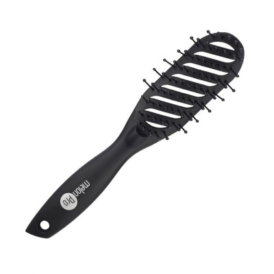 Щетка для укладки волос прорезиненное покрытие Soft-Touch Мelon Pro, 9 рядов, синий Щетка для укладки волос прорезиненное покрытие Soft-Touch Мelon Pro, 9 рядов, синий