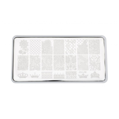 Пластина для стемпинга E.co Nails JQ-L08 Пластина для стемпинга E.co Nails JQ-L08