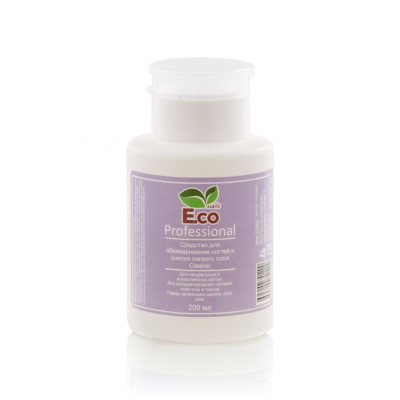 Средство E.co Nails для обезжиривания ногтей и снятия липкого слоя Cleaner Professional 200мл помпа Средство E.co Nails для обезжиривания ногтей и снятия липкого слоя Cleaner Professional 200мл помпа