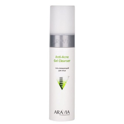 Гель очищающий для жирной и проблемной кожи ARAVIA Professional Anti-Acne Gel Cleanser, 250 мл Гель очищающий для жирной и проблемной кожи ARAVIA Professional Anti-Acne Gel Cleanser, 250 мл