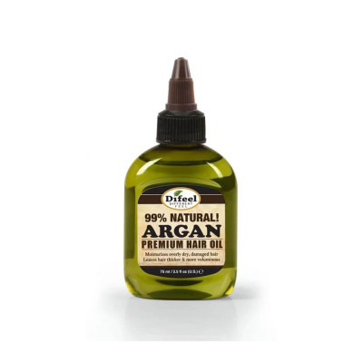 Масло для волос натуральное премиальное с арганой 99% Difeel, 75мл Масло для волос натуральное премиальное с арганой 99% Difeel, 75мл