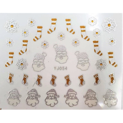 Наклейки для ногтей Новогоднее чудо YJ054 Наклейки для ногтей Новогоднее чудо YJ054