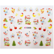 Наклейки для ногтей Новогоднее чудо E888