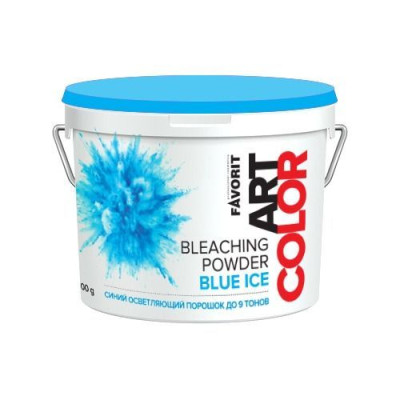 Порошок Favorit BLUE ICE Art Color синий осветляющий до 9 тонов 500гр.+банка с ложкой Порошок Favorit BLUE ICE Art Color синий осветляющий до 9 тонов 500гр.+банка с ложкой