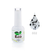 Верхнее покрытие для гель-лака с черными хлопьями E.co Nails Dalmatian Top Coat Black Flakes, 10 мл