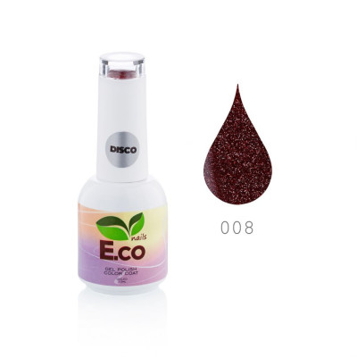 Гель-лак для ногтей светоотражающий E.co Nails Disco №08, 10мл Гель-лак для ногтей светоотражающий E.co Nails Disco №08, 10мл