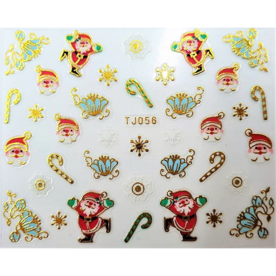 Наклейки для ногтей Новогоднее чудо TJ056 Наклейки для ногтей Новогоднее чудо TJ056