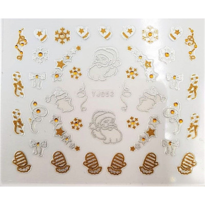 Наклейки для ногтей Новогоднее чудо YJ053 Наклейки для ногтей Новогоднее чудо YJ053
