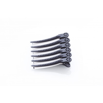 Зажим для волос карбон черный 115мм, 6шт./уп арт.CH-54 Зажим для волос карбон черный 115мм, 6шт./уп арт.CH-54