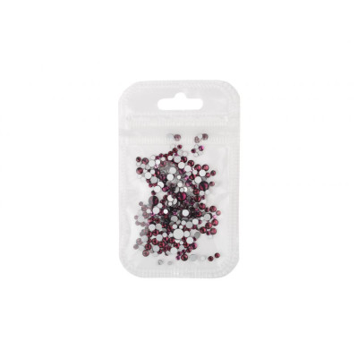 Стразы MIX размеров фиолетовые E.Co Nails, 300шт Стразы MIX размеров фиолетовые E.Co Nails, 300шт