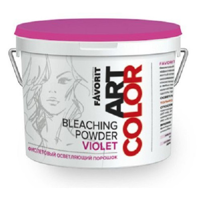 Порошок Favorit Art Color фиолетовый осветляющий 500гр.+банка с ложкой Порошок Favorit Art Color фиолетовый осветляющий 500гр.+банка с ложкой