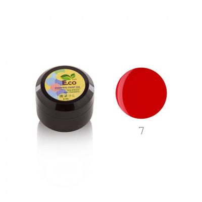 Гель краска для стемпинга E.co Nails №07 (красный) Гель краска для стемпинга E.co Nails №07 (красный)