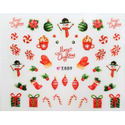 Наклейки для ногтей Новогоднее чудо E889