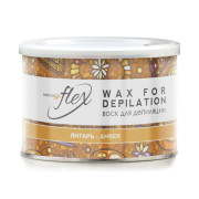 Воск для депиляции теплый в банке Янтарь ITALWAX Flex 400 мл