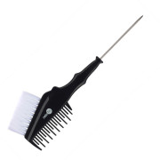 Кисть для окраски волос с расческой, металхвост, арт.JA0019
