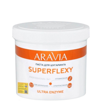 Сахарная паста ARAVIA Professional для шугаринга SUPERFLEXY Ultra Enzyme, 750 г Сахарная паста ARAVIA Professional для шугаринга SUPERFLEXY Ultra Enzyme, 750 г