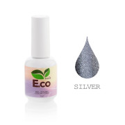 Гель-лак для ногтей с эффектом Кошачий глаз E.co Nails Crazy cats eye SILVER №008, 15 мл