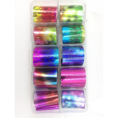 Фольга E.Co Nails градиент в коробке (10 шт/уп.) Фольга E.Co Nails градиент в коробке (10 шт/уп.)