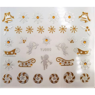 Наклейки для ногтей Новогоднее чудо YJ050 Наклейки для ногтей Новогоднее чудо YJ050