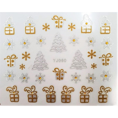 Наклейки для ногтей Новогоднее чудо YJ060 Наклейки для ногтей Новогоднее чудо YJ060