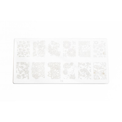 Пластина для стемпинга E.co Nails №19 Пластина для стемпинга E.co Nails №19