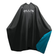 Пеньюар для стрижки на крючках черный 160*145 OLLIN Professional