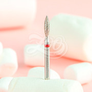 Фреза алмазная пламя красная 2,55* 9,1 мм арт. 1315