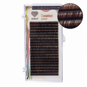 Ресницы Lovely темный шоколад микс, C 0,07 8-15mm