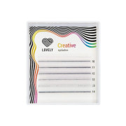 Ресницы Lovely мини микс Белые, C+ 0,10 10-14mm