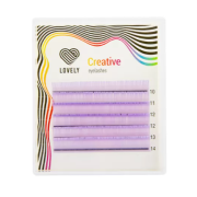 Ресницы Lovely мини микс Лиловые, D 0,10 7-11mm