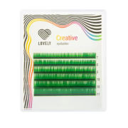 Ресницы Lovely мини микс Зеленые, C 0,10 10-14mm
