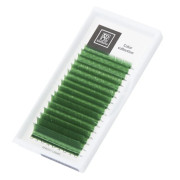 Ресницы Barbara Колорированные Зеленый микс, D 0,07 7-15mm