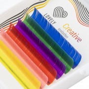 Ресницы Lovely Multicolor мини 6 лент, D 0,07 13mm