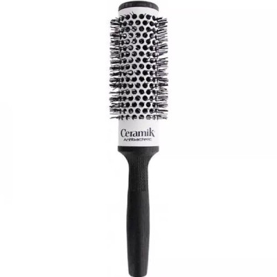 Щетка для волос Tek с серой щетиной Ceramik Antibacteric, круглая Щетка для волос Tek с серой щетиной Ceramik Antibacteric, круглая