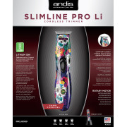 Триммер для стрижки волос Andis D-8 Slimline Pro Sugar Skull 0.1 мм, аккум/сетевой, 2.45 W, 4 нас. 32620