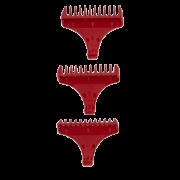 Набор насадок Wahl 3072-016 для триммера Detailer Wide, Cordless Detailer Li, 1,5, 3, 4,5 мм, красный