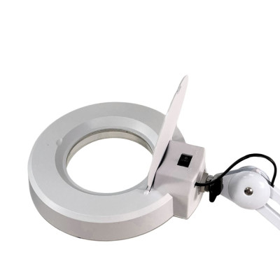 Лампа с увеличительным стеклом светодиодная на штативе напольная на колесиках Лампа с увеличительным стеклом светодиодная на штативе напольная на колесиках